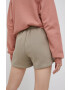 OCAY pantaloni scurti din bumbac femei culoarea bej neted high waist - Pled.ro