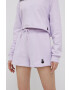 OCAY pantaloni scurti din bumbac femei culoarea violet neted high waist - Pled.ro