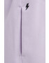 OCAY pantaloni scurti din bumbac femei culoarea violet neted high waist - Pled.ro