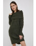 Only Rochie din amestec de lână culoarea verde mini model drept - Pled.ro