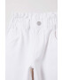 OVS pantaloni de bumbac pentru copii culoarea alb neted - Pled.ro