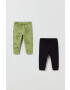 OVS pantaloni de trening din bumbac pentru copii culoarea verde modelator - Pled.ro