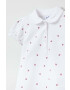 OVS tricou bebe culoarea alb cu guler - Pled.ro