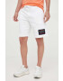 Paul&Shark pantaloni scurti din bumbac culoarea alb - Pled.ro