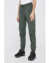 Peak Performance Pantaloni femei culoarea verde model drept medium waist - Pled.ro