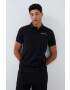 Peak Performance polo de bumbac culoarea negru cu imprimeu - Pled.ro