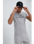 Peak Performance tricou din bumbac culoarea gri cu imprimeu - Pled.ro