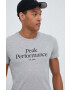 Peak Performance tricou din bumbac culoarea gri cu imprimeu - Pled.ro