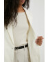 Pepe Jeans blazer din amestec de in Shanny culoarea bej un singur rand de nasturi neted - Pled.ro