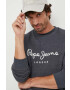 Pepe Jeans bluza barbati culoarea gri cu imprimeu - Pled.ro