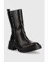 Pepe Jeans botine Soda Bass W femei culoarea negru cu toc plat - Pled.ro