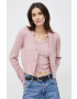 Pepe Jeans cardigan din amestec de lana Tiana femei culoarea roz light - Pled.ro