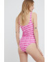 Pepe Jeans costum de baie dintr-o bucată Laila Swimsuit culoarea roz cupa usor rigidizata - Pled.ro