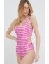 Pepe Jeans costum de baie dintr-o bucată Laila Swimsuit culoarea roz cupa usor rigidizata - Pled.ro