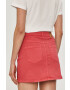 Pepe Jeans fusta jeans Rachel culoarea albastru marin mini drept - Pled.ro