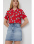 Pepe Jeans fusta jeans Rachel Skirt culoarea albastru marin mini drept - Pled.ro