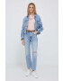 Pepe Jeans geaca jeans Turner Rainbow femei de tranzitie oversize - Pled.ro