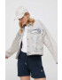 Pepe Jeans geaca jeans Turner Rose femei de tranzitie oversize - Pled.ro