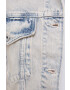 Pepe Jeans geaca jeans Turner Rose femei de tranzitie oversize - Pled.ro