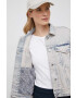 Pepe Jeans geaca jeans Turner Rose femei de tranzitie oversize - Pled.ro