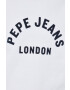 Pepe Jeans hanorac de bumbac barbati culoarea alb modelator - Pled.ro