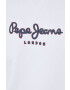 Pepe Jeans hanorac de bumbac barbati culoarea alb modelator - Pled.ro