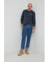 Pepe Jeans hanorac de bumbac Avery barbati culoarea albastru marin cu imprimeu - Pled.ro