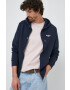 Pepe Jeans hanorac de bumbac Edward barbati culoarea albastru marin cu glugă cu imprimeu - Pled.ro