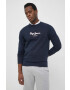 Pepe Jeans hanorac de bumbac Edward barbati culoarea albastru marin cu imprimeu - Pled.ro