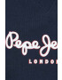 Pepe Jeans hanorac de bumbac Edward barbati culoarea albastru marin cu imprimeu - Pled.ro