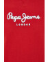 Pepe Jeans hanorac de bumbac Edward Crew barbati culoarea rosu cu imprimeu - Pled.ro