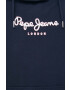 Pepe Jeans hanorac de bumbac Edward Hoodie barbati culoarea albastru marin cu glugă cu imprimeu - Pled.ro