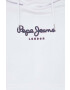 Pepe Jeans hanorac de bumbac Edward Hoodie barbati culoarea alb cu glugă cu imprimeu - Pled.ro