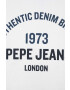 Pepe Jeans hanorac de bumbac pentru copii culoarea albastru marin cu glugă cu imprimeu - Pled.ro