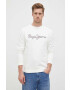 Pepe Jeans hanorac de bumbac Ryan barbati culoarea alb cu imprimeu - Pled.ro