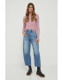 Pepe Jeans jeansi Addison femei high waist - Pled.ro