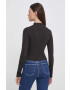 Pepe Jeans longsleeve femei culoarea negru cu turtleneck - Pled.ro