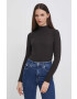 Pepe Jeans longsleeve femei culoarea negru cu turtleneck - Pled.ro