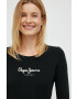 Pepe Jeans longsleeve femei culoarea negru - Pled.ro