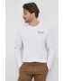 Pepe Jeans Longsleeve din bumbac culoarea alb cu imprimeu - Pled.ro