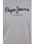 Pepe Jeans longsleeve din bumbac Eggo culoarea verde cu imprimeu - Pled.ro