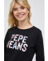 Pepe Jeans longsleeve din bumbac Luna culoarea negru - Pled.ro