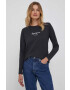 Pepe Jeans longsleeve din bumbac Wendys culoarea negru - Pled.ro