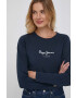 Pepe Jeans longsleeve din bumbac Wendys culoarea albastru marin - Pled.ro