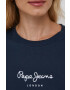 Pepe Jeans longsleeve din bumbac Wendys culoarea albastru marin - Pled.ro