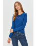 Pepe Jeans longsleeve New Virginia femei culoarea albastru marin - Pled.ro