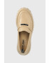 Pepe Jeans mocasini OXFORD femei culoarea bej cu platforma PLS10408 - Pled.ro