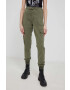 Pepe Jeans pantaloni femei culoarea verde jogger medium waist - Pled.ro