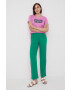 Pepe Jeans pantaloni femei culoarea verde drept high waist - Pled.ro