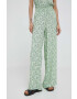 Pepe Jeans pantaloni femei culoarea verde drept high waist - Pled.ro